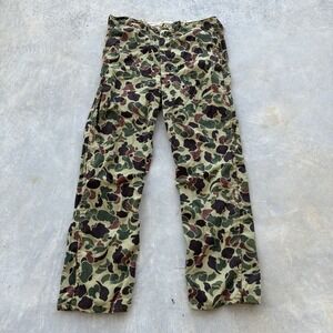 VTG Saftbak Camouflage Pants Men's 36X32 Frog Skin 80s Hunting Cotton Canvas